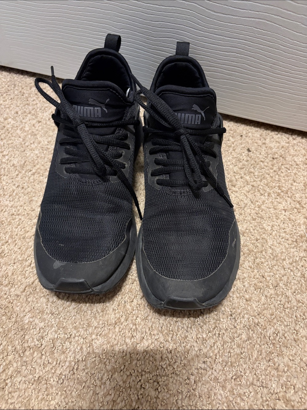 Puma Black Low-Profile Mesh Running Shoes